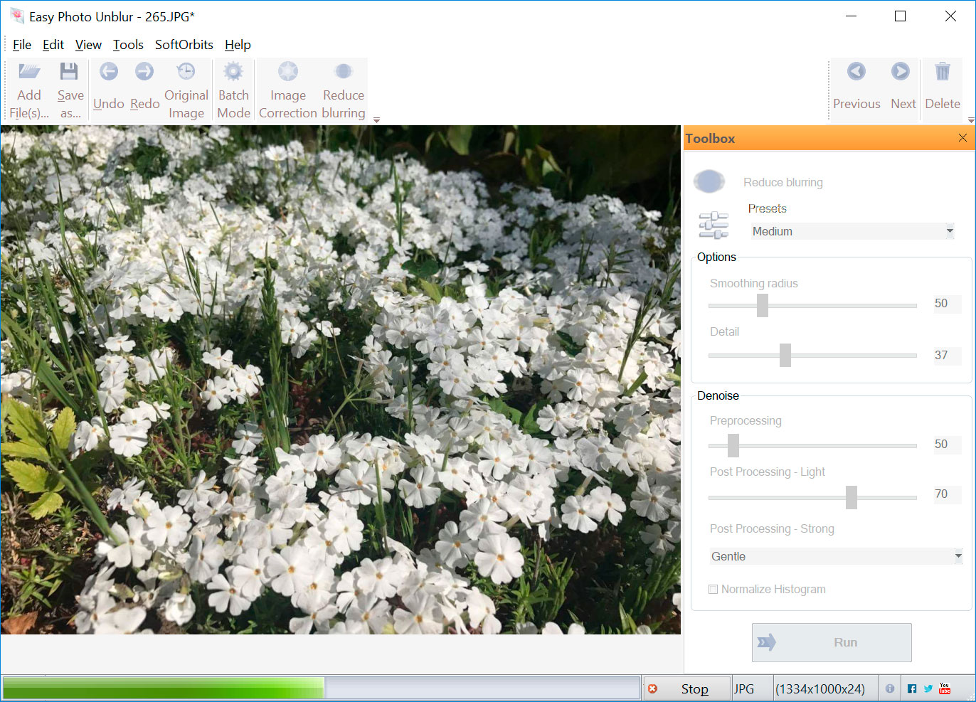 batch mode fix blurred photos